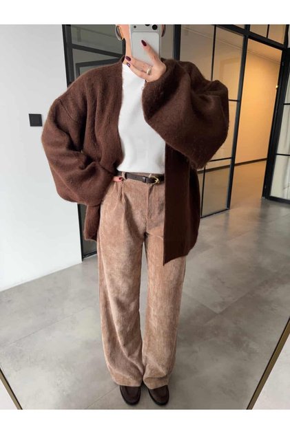Velvet Pants with Belt
