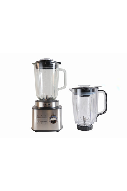 Blender 1800W with Glass Bowl 1.5L + Plastic Bowl 1.75L - Steel