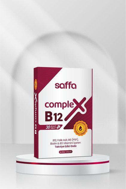 B12 COMPLEX 30 TABLET (B12- Folat- Biotin- B6- B3 ) Yüksek emilim & Aktif form