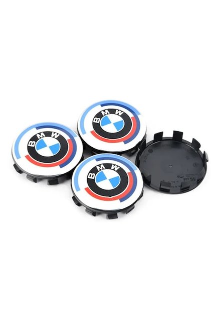 Set de 4 capace centrale de roată compatibile BMW pentru jante de 56 mm, ediția a 50-a aniversare, 50th Motorsport