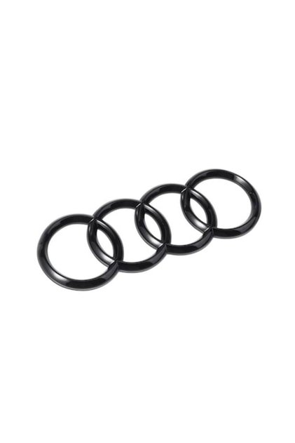 Emblemă rotundă concavă spate cu logo Audi negru lucios pentru portbagaj, 192 mm, compatibilă cu Audi A5 2010