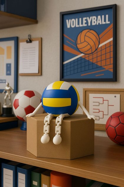 Voleybol Topu Figürü | Dekoratif ve Eğlenceli Biblo Figür Hediyelik | 7cm