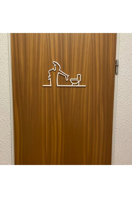 Siyah tuvalet işareti plaka plastik kapı duvar etiket Wc tutucu işaret panosu otel banyo dekor
