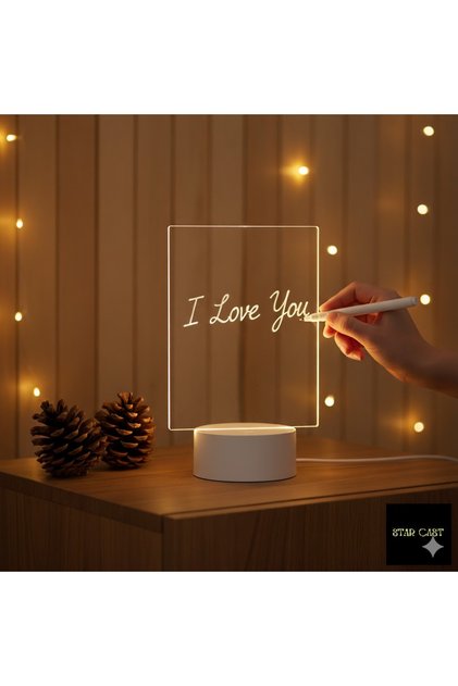 Led Yazı Tahtası Gece Lambası - Not Panosu