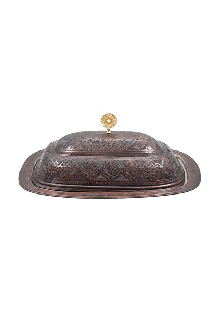 Antique Copper Cornered Presentation Plate (40 cm)