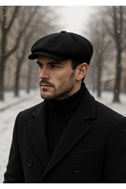 Men's British 8-Piece Wool Hat – Classic and Stylish Newsboy Model