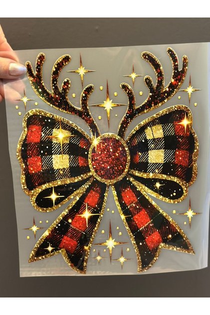 24X18 cm Iron-On Deer Bow Transfer Printing Arma