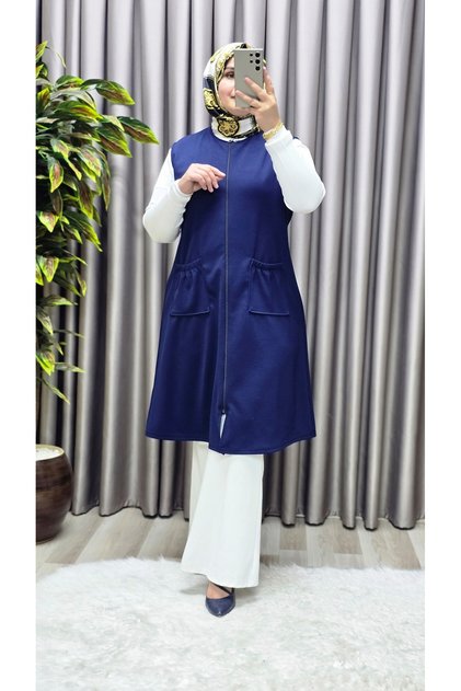 Women's Plus Size Comfortable Fit Ottoman Fabric Four Seasons Steel Knitted Vest