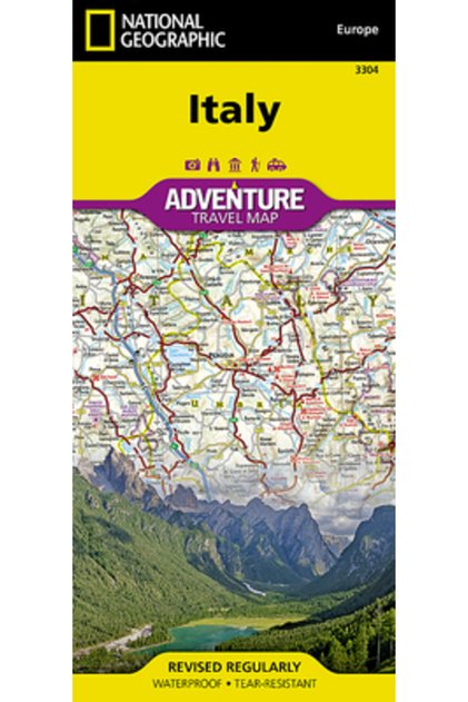 Hartă de călătorie de aventură din Italia