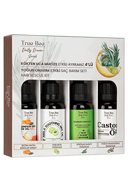 True Bee Güçlü 4'lü Mucizevi Saç Bakım Seti ( 4 X 30 ML ) - Fiyatı