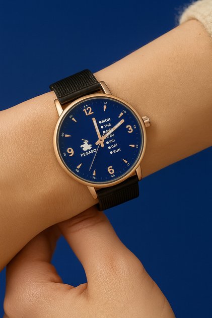 Straw Magnet Strap Day Detailed Women's Wristwatch (Fits Any Wrist)