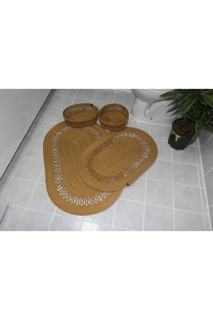 Jute, Bathroom Set, Bath Set, Bath Mat, Mat Set, Makeup Basket, Detergent