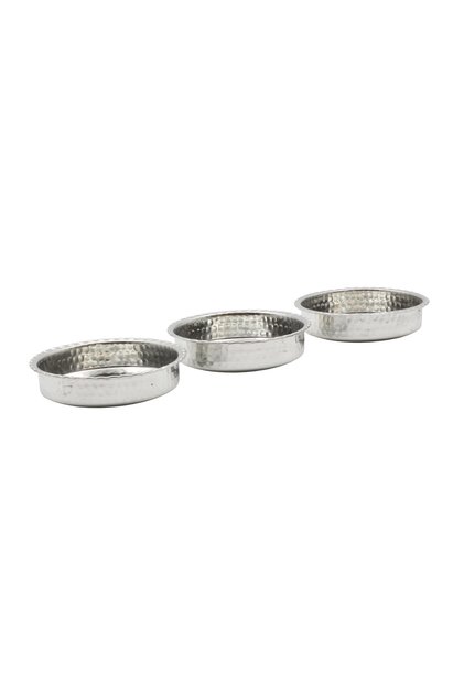 SILVER-PLATED COPPER APPETIZER PLATE SET (11 CM)