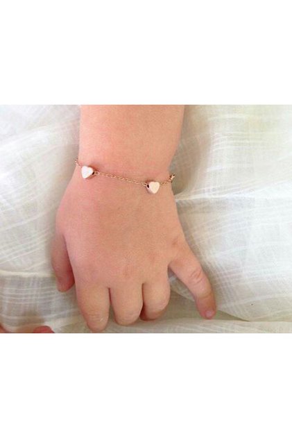 Baby Girl Heart Chain Model Elegant Bracelet