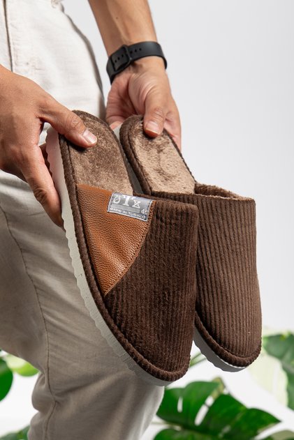 Unisex Corduroy Comfortable Lightweight Soft Balcony Office Home Slippers