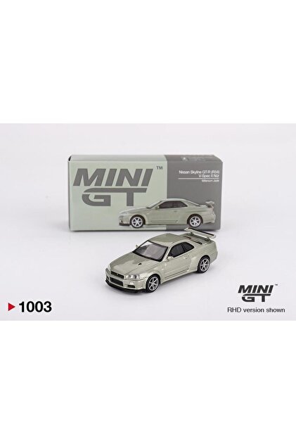mini gt Nissan Skyline GT-R (R34) V-Spec II Nür Millenium Jade