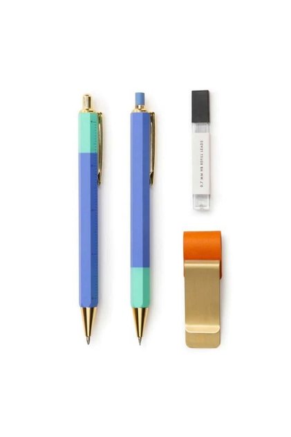 Inkerie 0.7 mm Mekanik Uçlu Kalem & Tükenmez Kalem & Klips Seti