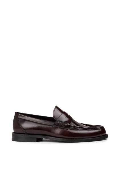 Erkek Hakiki Deri Bordo Loafer Ayakkabı