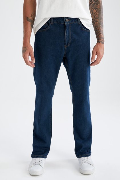 High Waist Diago Comfort Fit Pipe Leg Jean Trousers