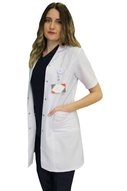 Classic Collar Women's Doctor Apron, Nurse, Teacher, Lab Pharmacist Lab Apron, White Apron