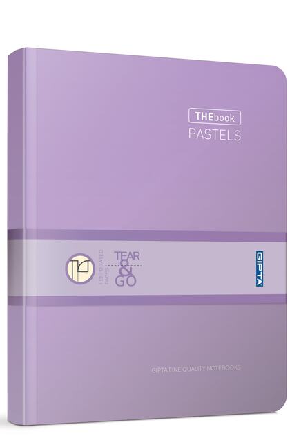 The Book Pastel 20x28 400 Yaprak 4 Bölmeli Sert Kapak Ciltli Defter (3486) Kareli Pastel Mor