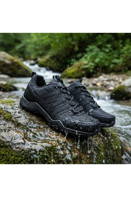 Water Resistant Poseidon Men's Sports Outdoor Anti-Slip Sole Comfortable and Quality Black Shoes Have 5 Colors