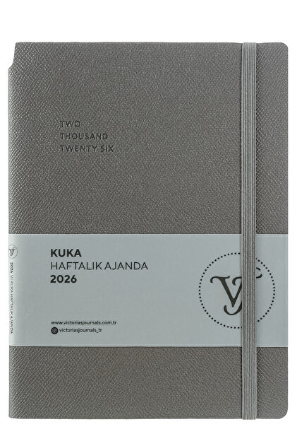 Victoria's Journals Kuka 2026 Haftalık Ajanda A5 (14x21cm) Esnek