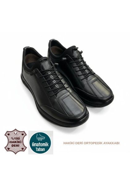 Full Orthopedic Smart Lace-Up Genuine Leather Men's Shoes
