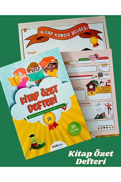 Kitap Özet Defteri - Renkli Baskı Özel Tasarım Çocuk Kitap Okuma Özet Defteri