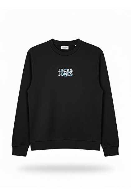 Jack & Jones Minimal Gögüs Baskili Bisiklet Yaka Sweatshirt - New