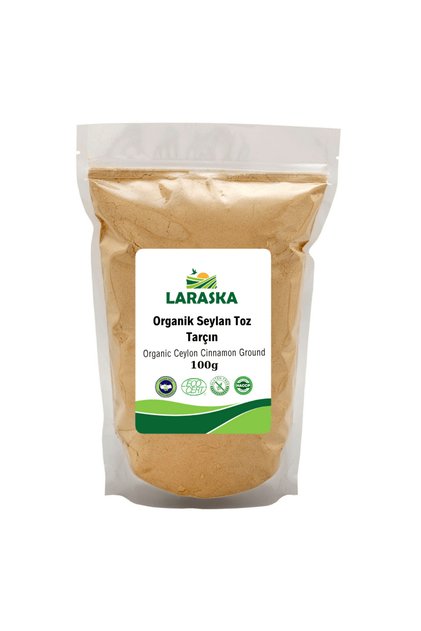 Organik Seylan - Seylon Tarçın Toz 100g - Organic Ceylon Cinnamon Powder -glutensiz Katkı Maddesiz