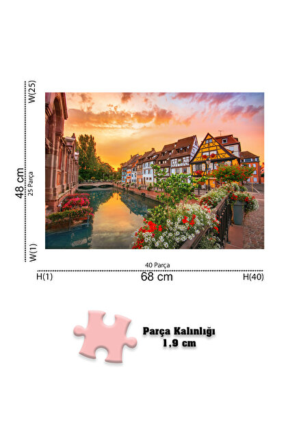 Neverland 2 Adet 1000 Parça Puzzle - Colmar ve Yıldızlı Gece