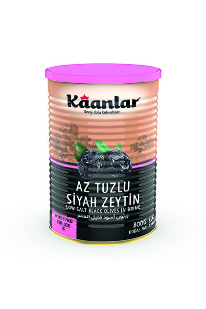 かんそうはだ Kaanlar Az Tuzlu Siyah Zeytin 800 GR Sofralık Doğal Salamura Yeni