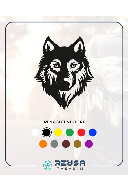 Wolf Sticker 20x20 Cm Black