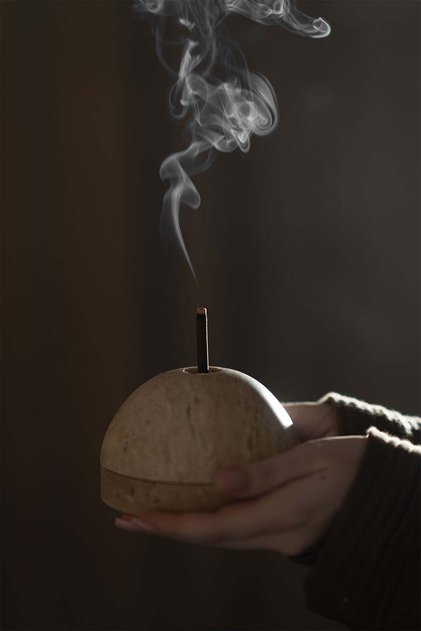 İki Parçalı Mermer Tütsülük Naturel
