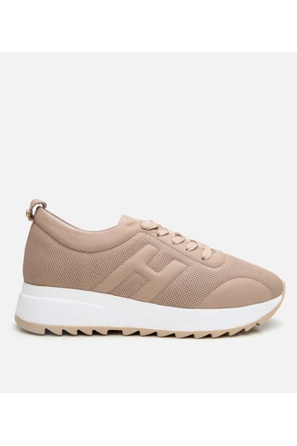 Women's Leather Beige Comfort Sports Shoes