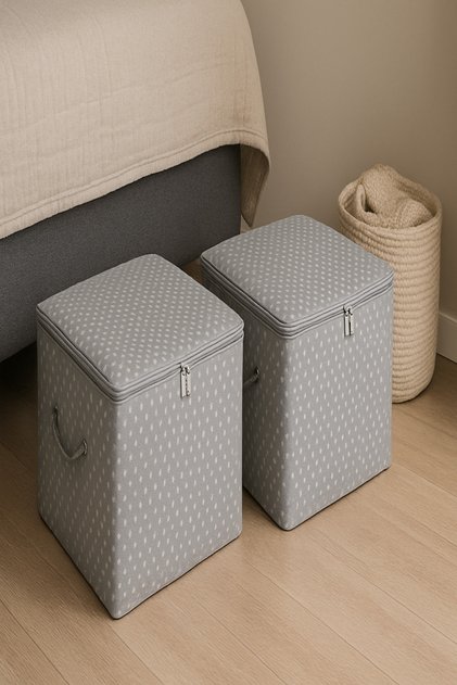 (2 Pcs) 30 X 22 X 18 cm Spotted Storage Bag-Pillow Storage Bag-Clothing Storage Bag