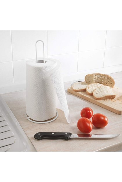 Tissue Roll Holder Rolly – Kitchen Paper Roll Holder – Iron Wire Body with LDPE Coating