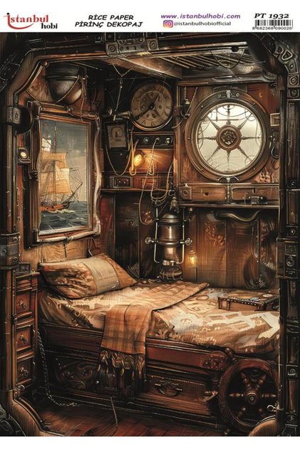 Brass Decopage Paper 30X42Cm Pt-1932 Classic Deck
