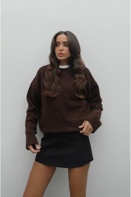 Brown Wool Blend Sweater