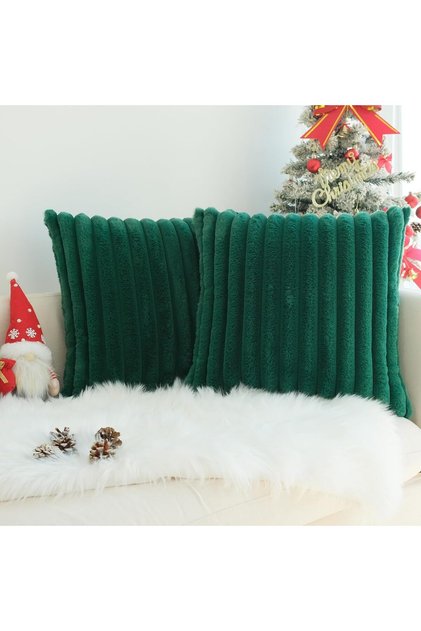 43*43 Green Siena Throw Pillow Cover