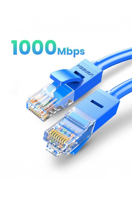 Cat 6 U/UTP Lan Ethernet Kablosu, 2 Metre, Mavi, 11202
