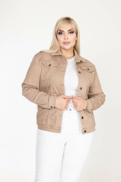 301-Pamuk Gabardin Büyük Beden Esnek Spor Ceket