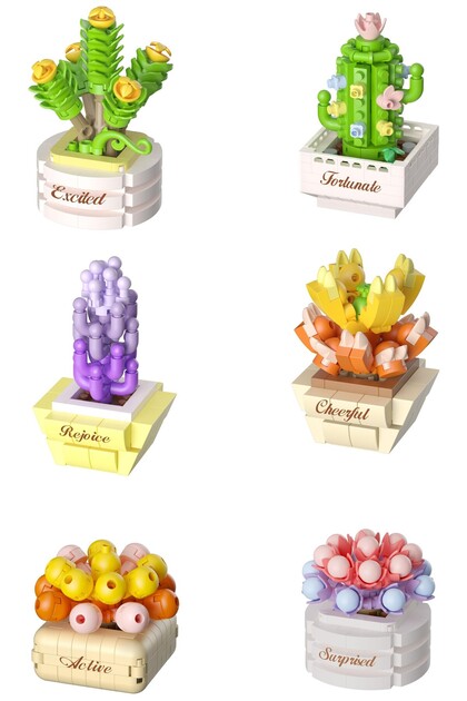 TOYFEST Sürpriz Saksı Çiçekleri Sukulent Serisi 3D Puzzle - 1 ADET