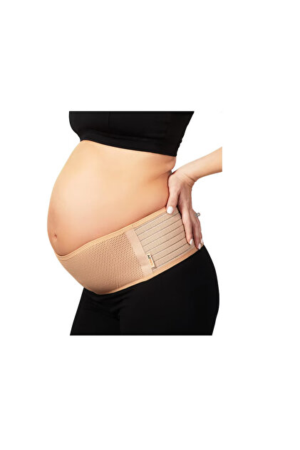 Centura abdominala pentru gravide Azmed, marime universala, textil, bej