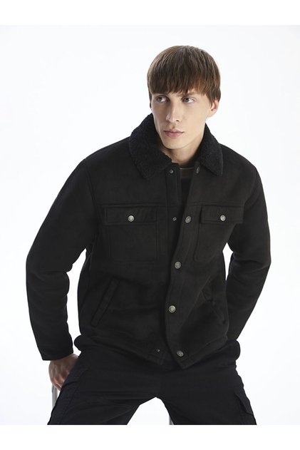 Timeless Store: Timeless Recommendations | Standard Fit Shirt Collar Suede Men's Coat