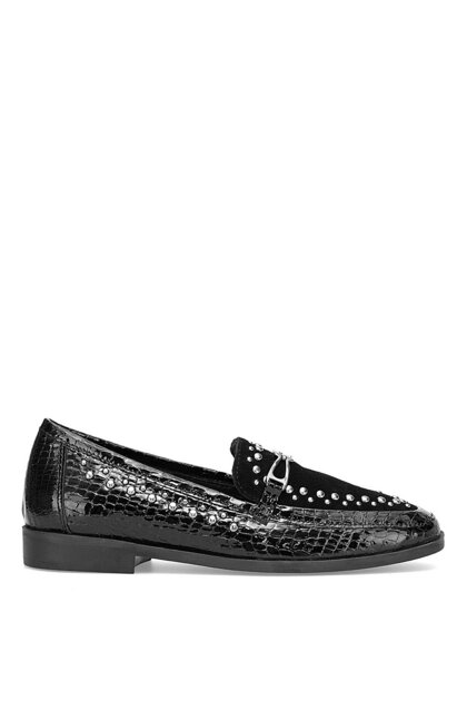 D25Ka-885 Women's Genuine Patent Leather Casual Shoes Black