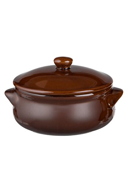 Vas din Ceramica cu Capac pentru Cuptor 580ml