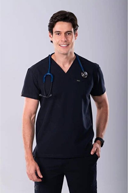 Royal scrub medical scrub, comfortable material, black color, distinctive for doctors and nurses