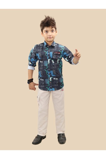 Printed Buttoned Shirt and Pant Set